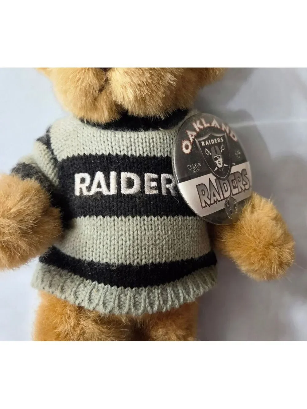 Russ Berrie Oakland Raiders Plush Teddy Bear with Sweater